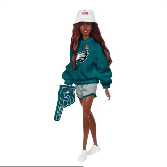 Barbie Signature Super Bowl LIX Philadelphia Eagles Doll Tori Sculpt AA NIB - Picture 1 of 16